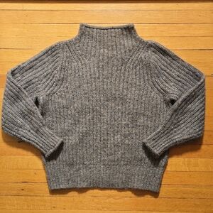 Madewell, Loretto Mockneck Pullover Sweater, Brown, Women's XXS